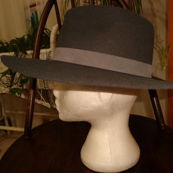 FIRM NWT Anthropologie Wyeth Felted Rancher Hat Blue O/S - Picture 5 of 15